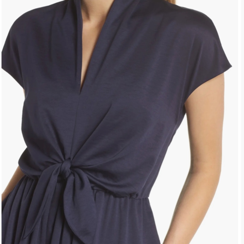 Margie Tie Waist Satin Midi Dress - Picture 4 of 9